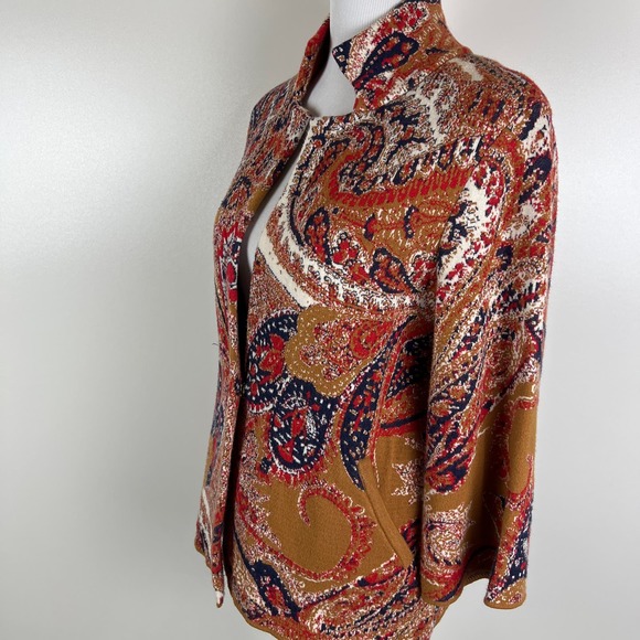 MOTH by Anthropologie Intarsia Blazer Cardigan Sweater - Picture 3 of 12
